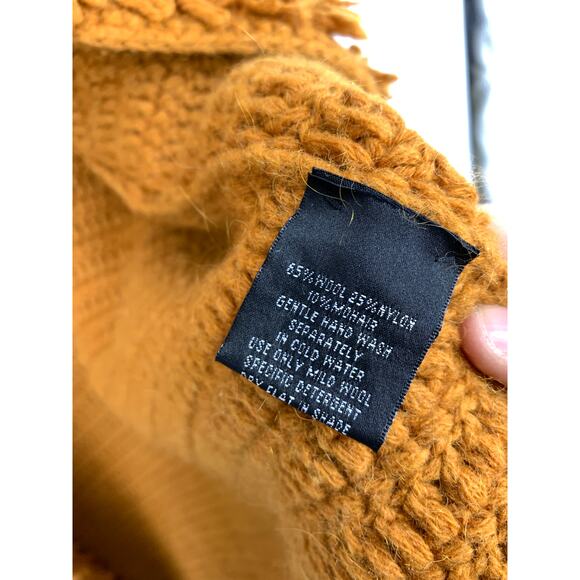 Stolen Girlfriends Club Duster Sweater Womens 10 Looped Yarn Burnt Orange - Picture 4 of 10